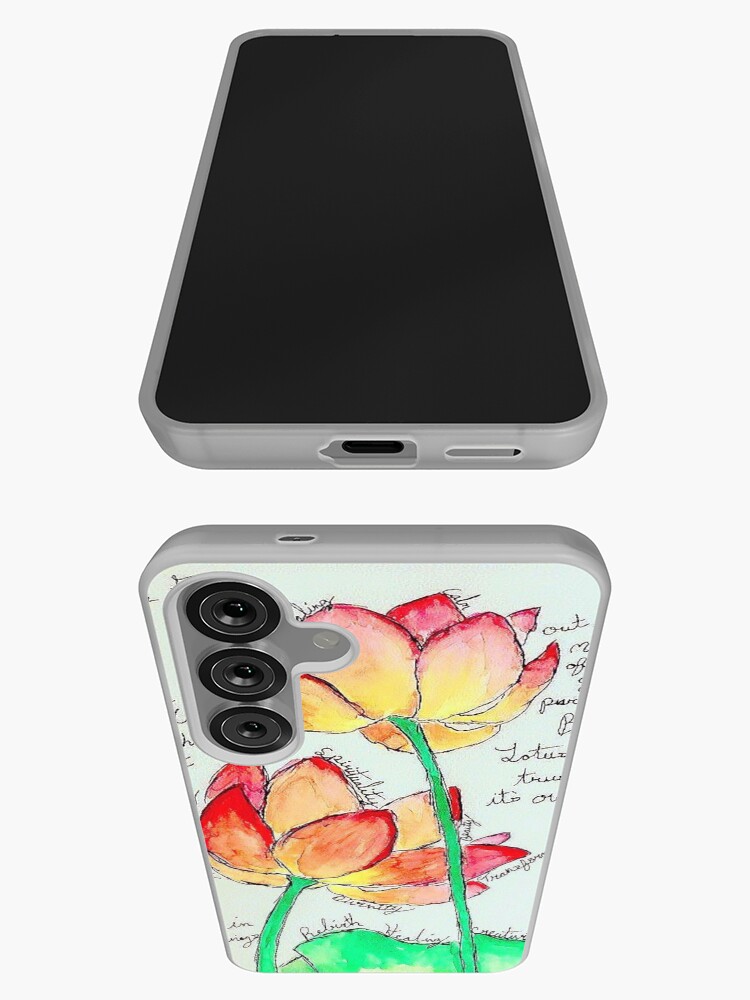 Thumbnail 3 of 4, Samsung Galaxy Phone Case, Fire & Ice Lotus Flowers designed and sold by Ladyinthemitten.
