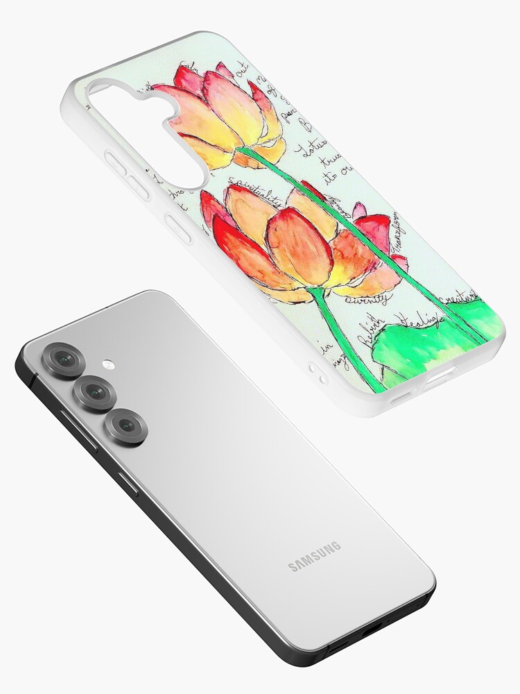 Thumbnail 2 of 4, Samsung Galaxy Phone Case, Fire & Ice Lotus Flowers designed and sold by Ladyinthemitten.