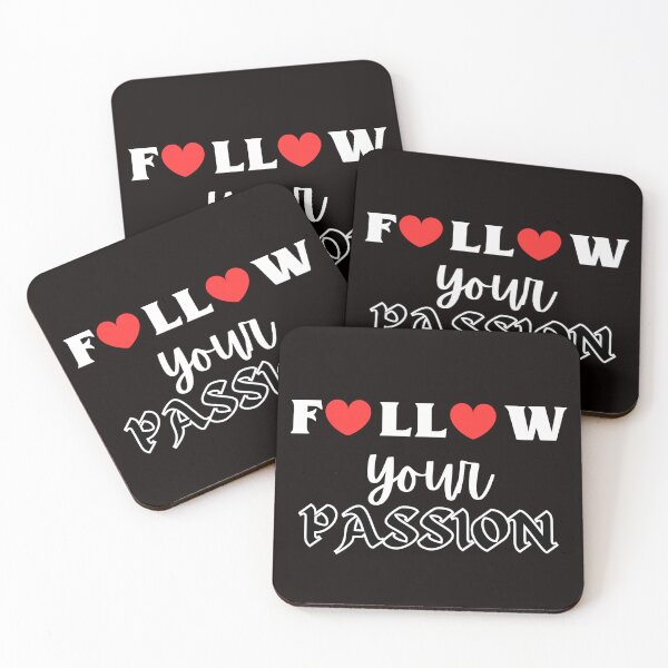 Item preview, Follow your passion on black designed and sold by Kalpa.