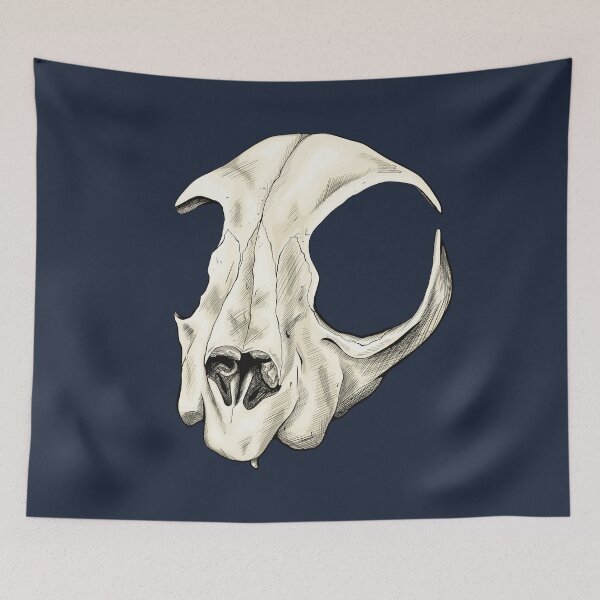 Item preview, Front Cat Skull designed and sold by BubblingStatic.