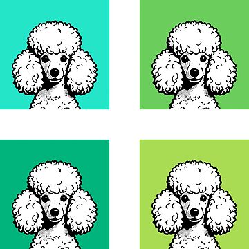 Artwork thumbnail, Pop Art Poodle Green Chic Aesthetic by K9ish