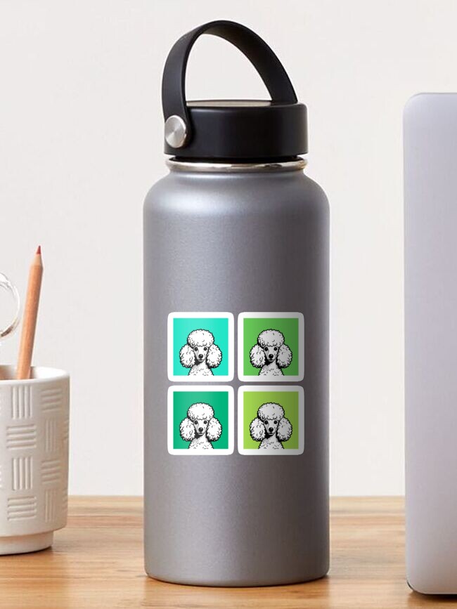 Thumbnail 1 of 3, Sticker, Pop Art Poodle Green Chic Aesthetic designed and sold by K9ish.