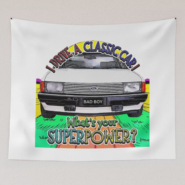Item preview, Ford XD Falcon in Cartoon Style – Retro Classic Car Art for Enthusiasts on White designed and sold by Michael van der Hoorn.