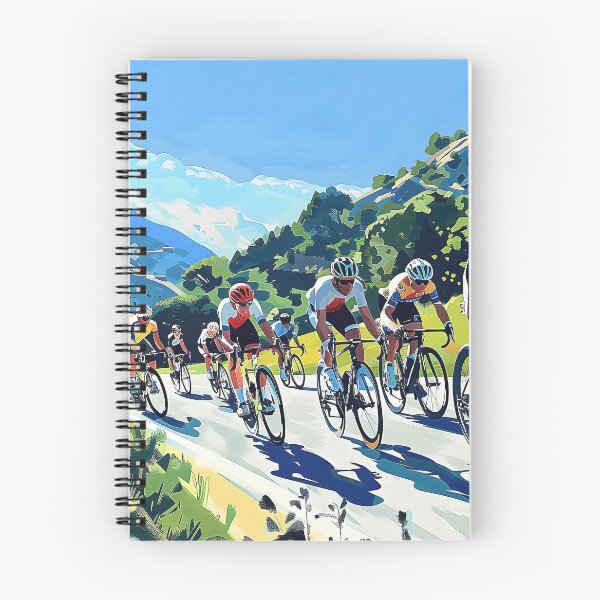 Item preview, Intrepid Cyclists Navigating Majestic Mountain Roadway. designed and sold by CheerForGoods.