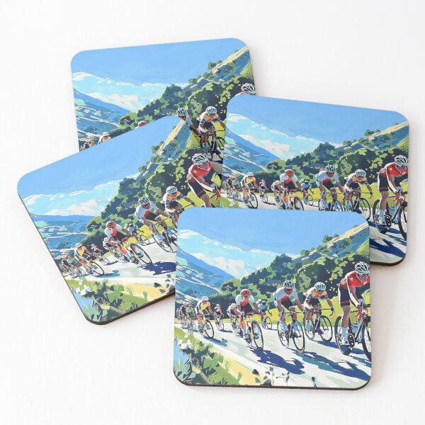Item preview, Intrepid Cyclists Navigating Majestic Mountain Roadway. designed and sold by CheerForGoods.