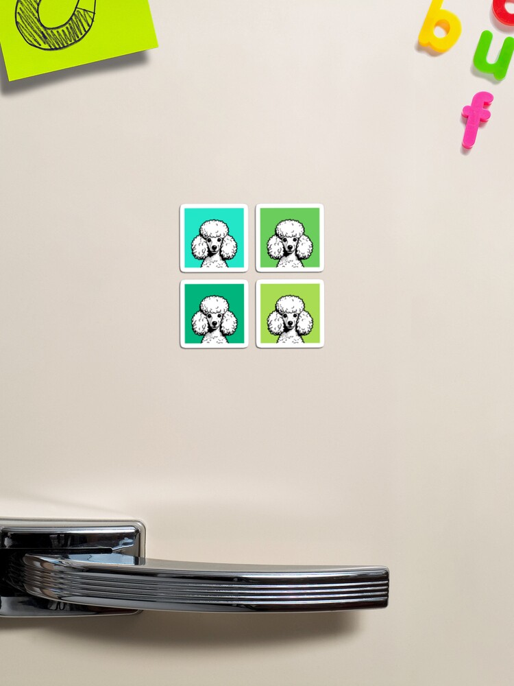 Thumbnail 1 of 3, Magnet, Pop Art Poodle Green Chic Aesthetic designed and sold by K9ish.