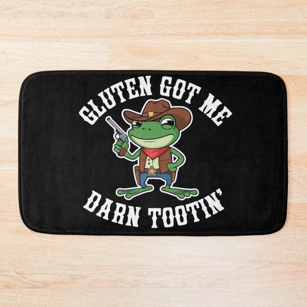 Item preview,  Funny Frog Meme Gluten Got Me Darn Tootin' Gluten Free Diet designed and sold by studiopekepeke.