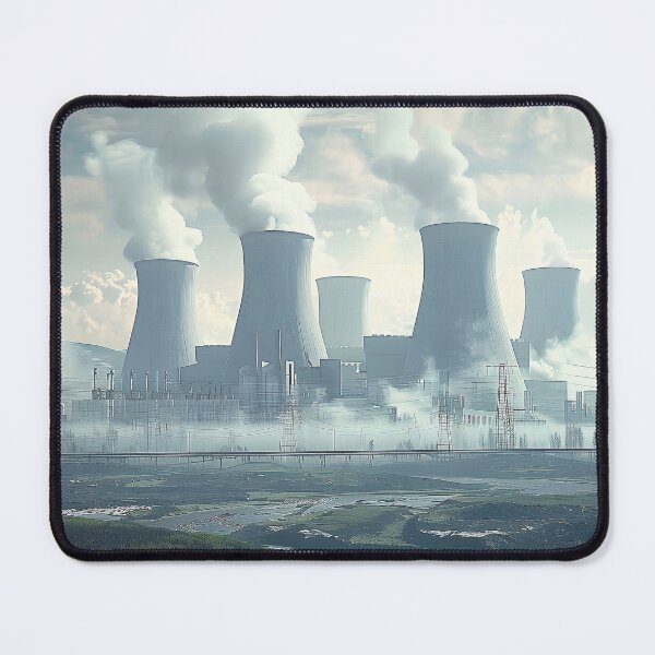 Item preview, Towering Nuclear Power Plant Dominating Surreal Technological. designed and sold by CheerForGoods.