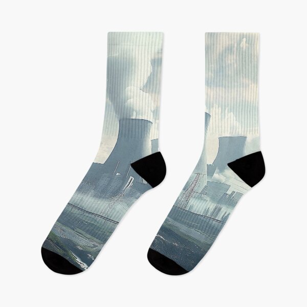 Item preview, Towering Nuclear Power Plant Dominating Surreal Technological. designed and sold by CheerForGoods.