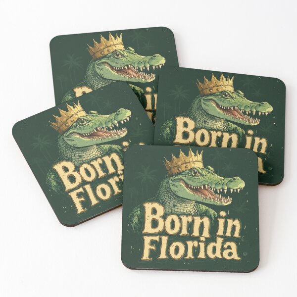 Item preview, Born in Florida King Alligator designed and sold by OriginalBeerCat.