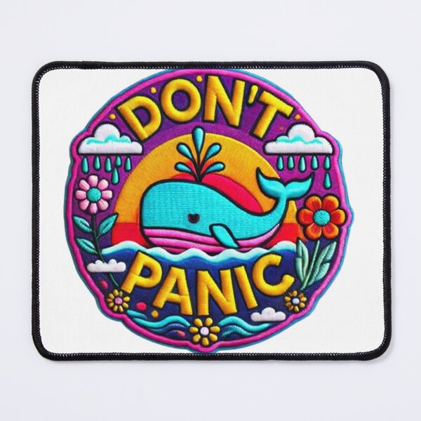 Item preview, Iron On Patch, Dont panic Iron On Patch designed and sold by devonclemon.