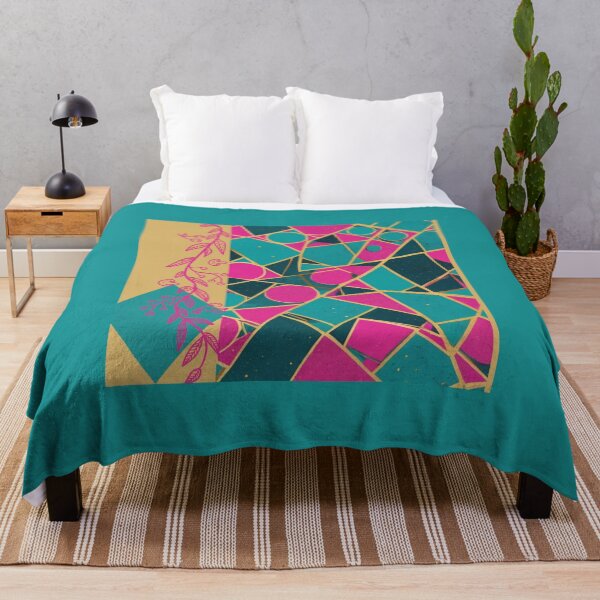 Item preview, Nouveau Teal And Pink Geo designed and sold by lifeinspired4u.