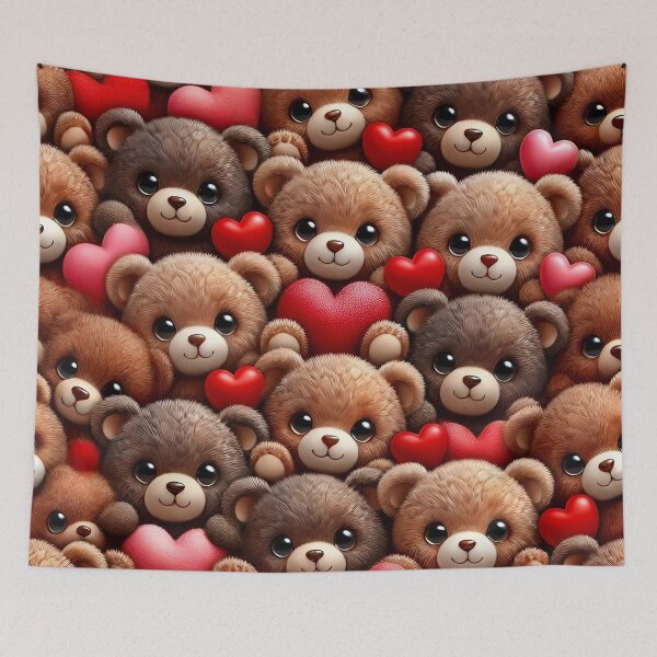 Item preview, Brown Teddy Bear Hearts designed and sold by PuuuurfectAngel.