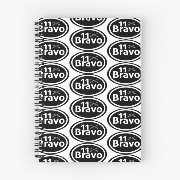Item preview, 11 Bravo in black background: Military term design with crossed rifles designed and sold by PSST-Design.