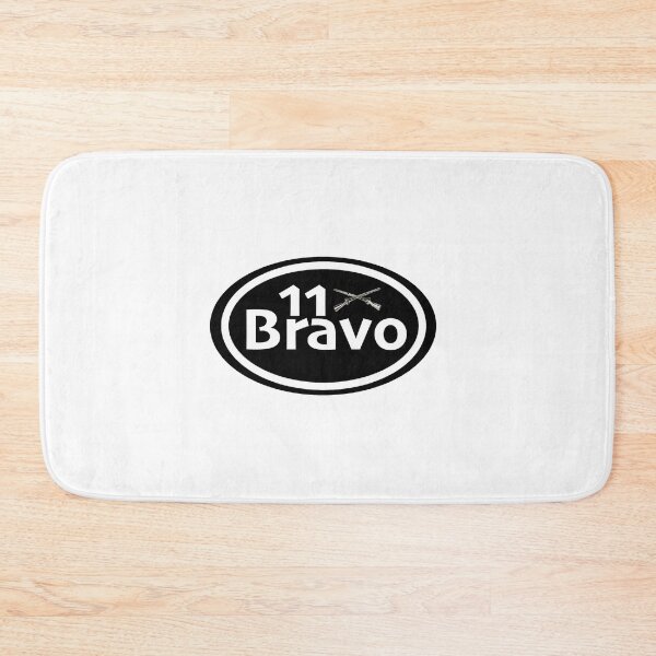 Item preview, 11 Bravo in black background: Military term design with crossed rifles designed and sold by PSST-Design.