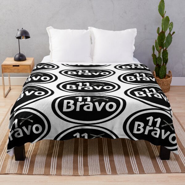 Item preview, 11 Bravo in black background: Military term design with crossed rifles designed and sold by PSST-Design.
