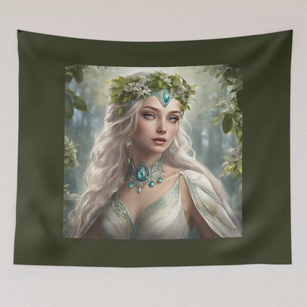 Item preview, White Elfy, Elf girl, Girl, Anime, fantasy, astarion girl,  designed and sold by GOLDENGARDENART.