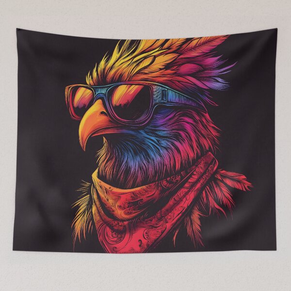 Item preview, Vintage cock wearing glasses designed and sold by KanyaluckArtist.