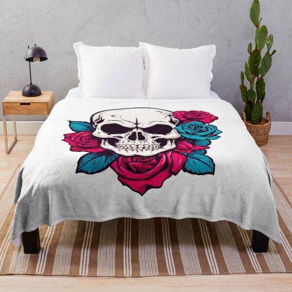 Item preview, Retro Roses on Punk Skull 2 designed and sold by Tom-Johnson.