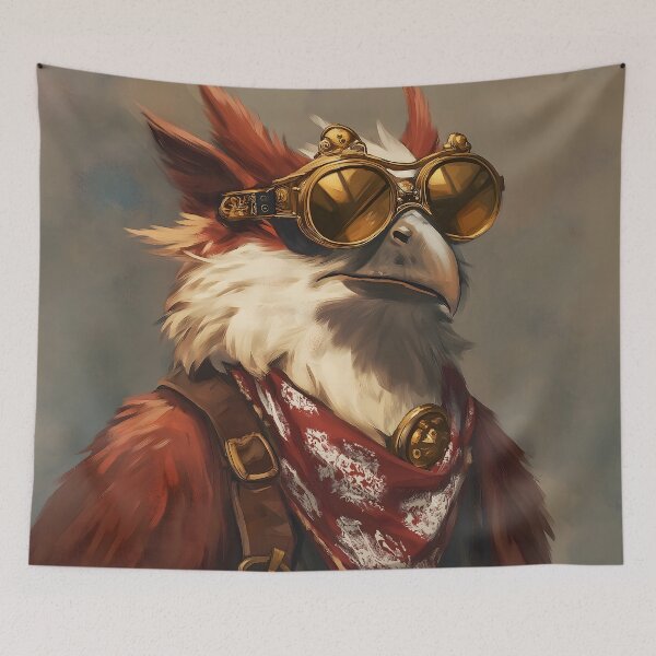 Item preview, Vintage cock wearing glasses designed and sold by KanyaluckArtist.