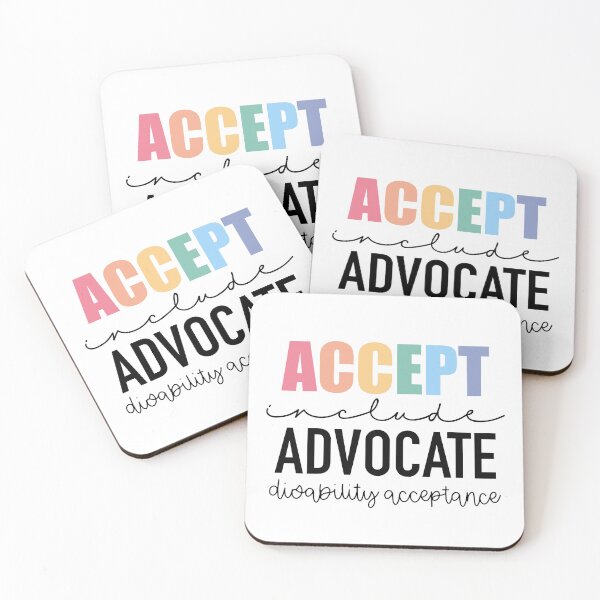 Item preview, Accept. Include. Advocate. Disability Acceptance. designed and sold by Ali Maeve Art.