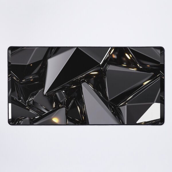 Item preview, 3D Black Triangles With Golden Reflections designed and sold by GoldenTealArts.