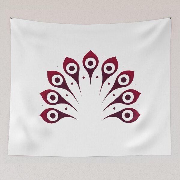 Item preview, Crimson Peacock Tail (White\Transparent Background) designed and sold by IskandarDesigns.