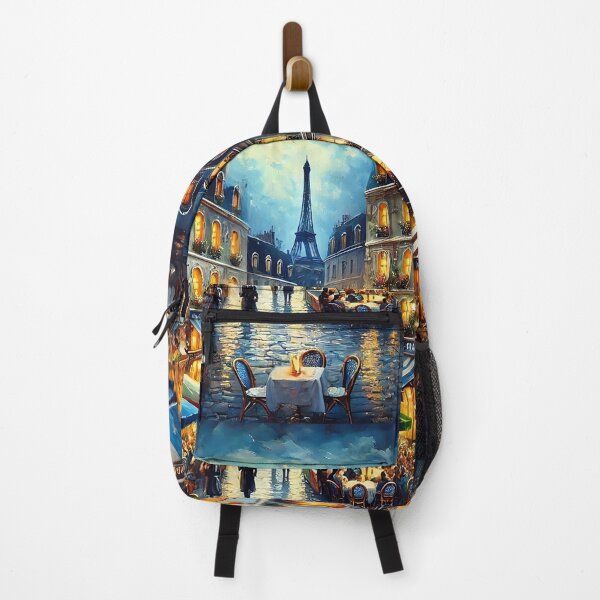 Item preview, Eifel Tower, Paris France Cafe Painting Scene French Street Markets, Restaurant Dining Room, KitchenBistro designed and sold by TheTimeTaxi.