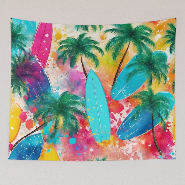 Item preview, Beach Palm and Surfboard Summer Splash 6 designed and sold by Tom-Johnson.