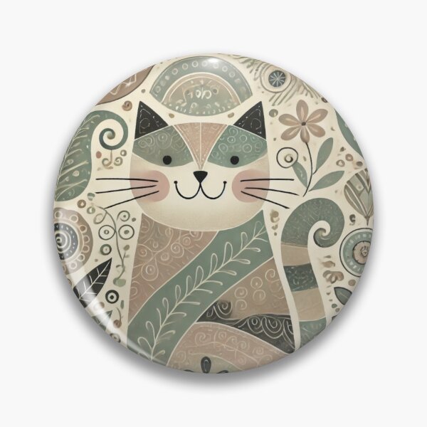 Item preview, Quirky Fat cat Stylized illustration throw pillow  designed and sold by retrosquid.