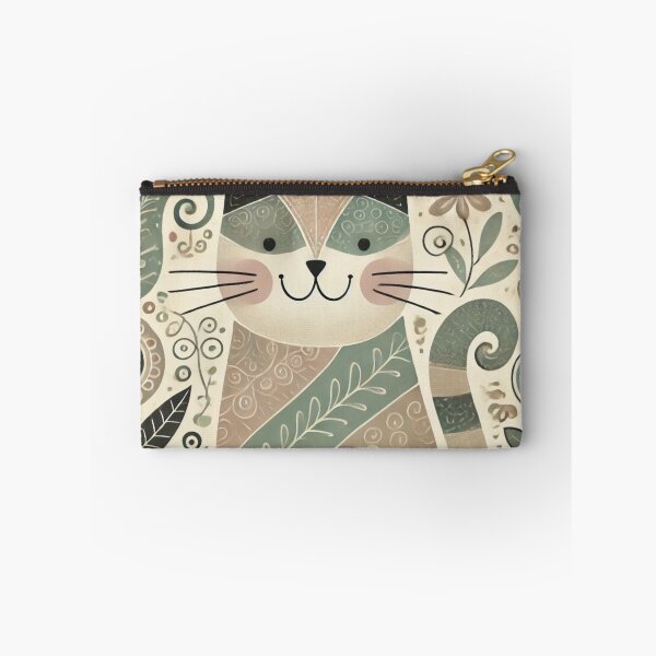Item preview, Quirky Fat cat Stylized illustration throw pillow  designed and sold by retrosquid.