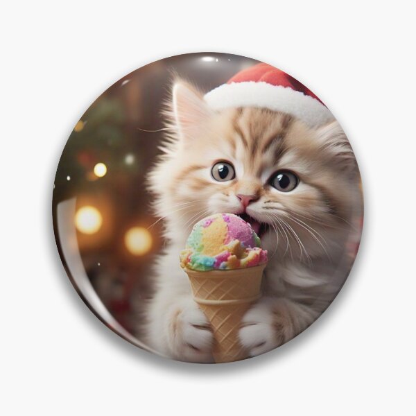 Item preview, Kitten's Ice Cream Christmas Chaos designed and sold by Soft Strength Studio.