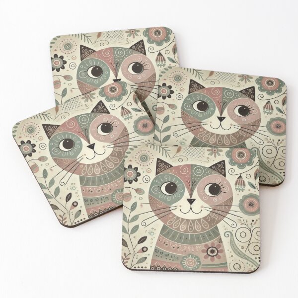 Item preview, Cottagecore Whimsical Quirky Cat Illustration  designed and sold by retrosquid.
