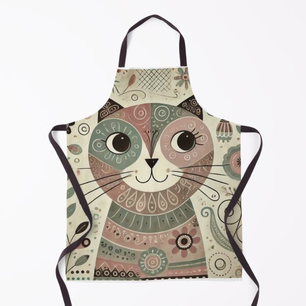Item preview, Cottagecore Whimsical Quirky Cat Illustration designed and sold by retrosquid.