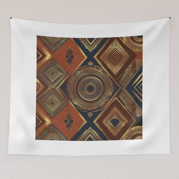 Item preview, Golden Harmony: An African-Inspired Geometric Masterpiece designed and sold by Bilikaru.