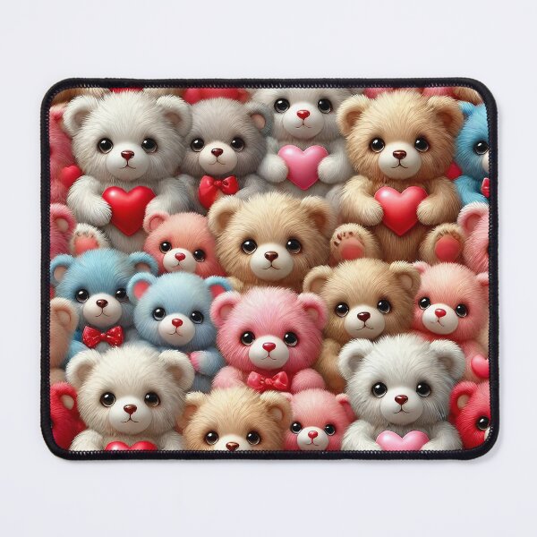 Item preview, Colorful Teddybears Red Pink Hearts designed and sold by PuuuurfectAngel.