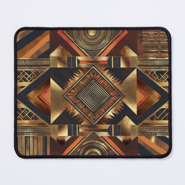 Item preview, Golden Harmony: An African-Inspired Geometric Masterpiece (Version Two) designed and sold by Bilikaru.