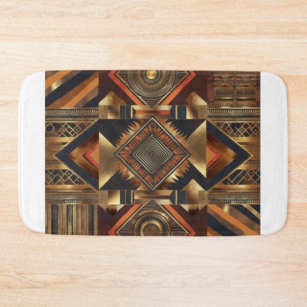 Item preview, Golden Harmony: An African-Inspired Geometric Masterpiece (Version Two) designed and sold by Bilikaru.