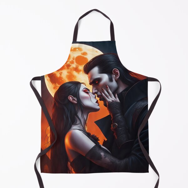 Item preview, Vampire couple kissing designed and sold by GothicRubette.