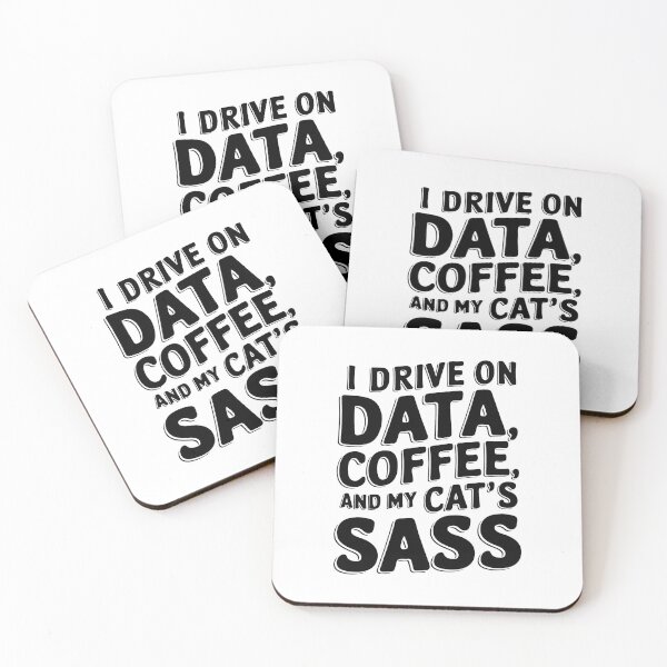 Item preview, Powered by Data, Coffee, and Feline Sass designed and sold by bukajart.