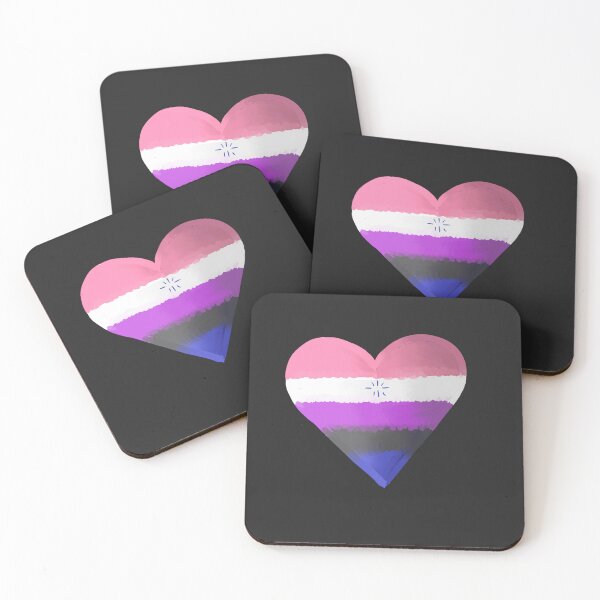 Item preview, Genderfluid pride heart designed and sold by WrensDgtDesigns.