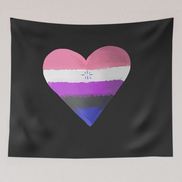 Item preview, Genderfluid pride heart designed and sold by WrensDgtDesigns.