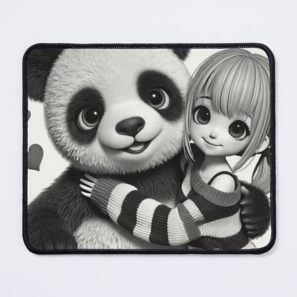 Item preview, Precious Panda Cub Cuddles with a Young Cute Girl designed and sold by choder61.