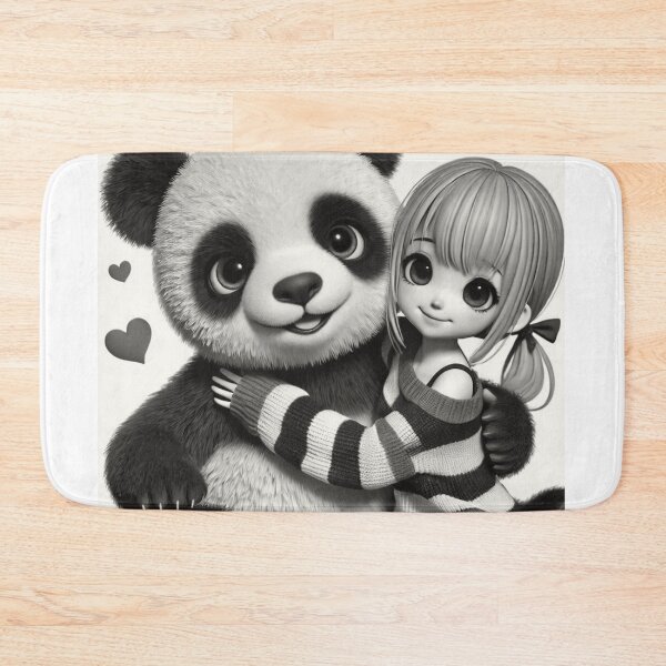 Item preview, Precious Panda Cub Cuddles with a Young Cute Girl designed and sold by choder61.