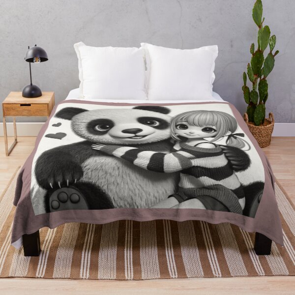 Item preview, Precious Panda Cub Cuddles with a Young Cute Girl designed and sold by choder61.