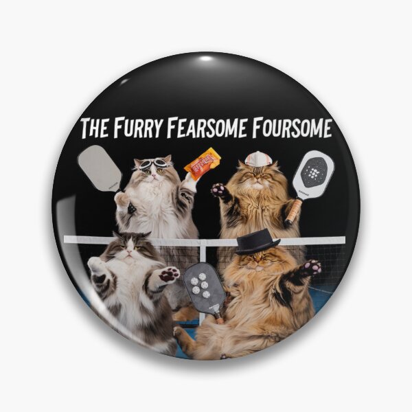 Item preview, Furry Foursome Pickleball Kitties  designed and sold by ChonkingHazard.