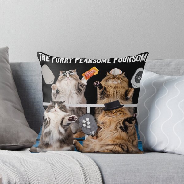 Item preview, Furry Foursome Pickleball Kitties  designed and sold by ChonkingHazard.