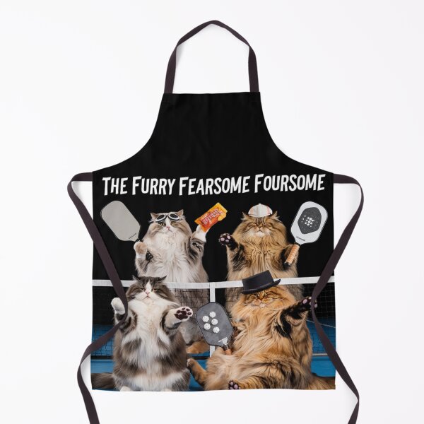 Item preview, Furry Foursome Pickleball Kitties  designed and sold by ChonkingHazard.