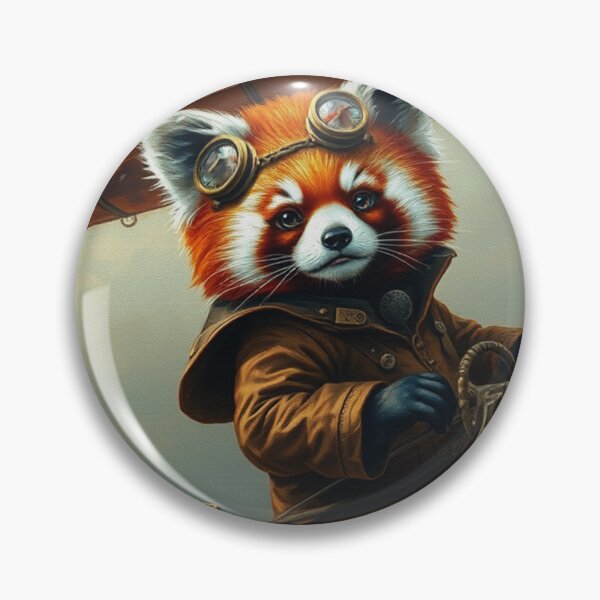 Item preview, Red Panda Aeronaut and Dirigible designed and sold by Skye Ryan-Evans.