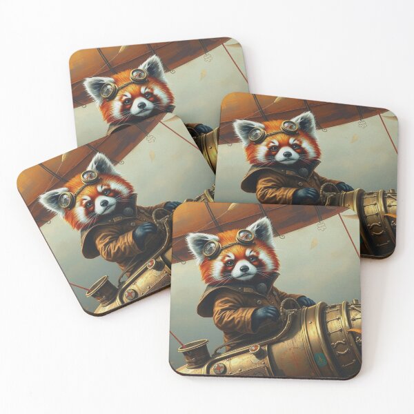 Item preview, Red Panda Aeronaut and Dirigible designed and sold by Skye Ryan-Evans.